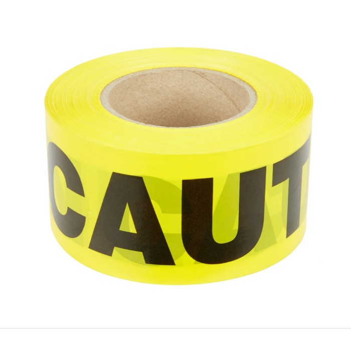 "Caution" Tape - Yellow - 3 inch x 1000 feet (0142)